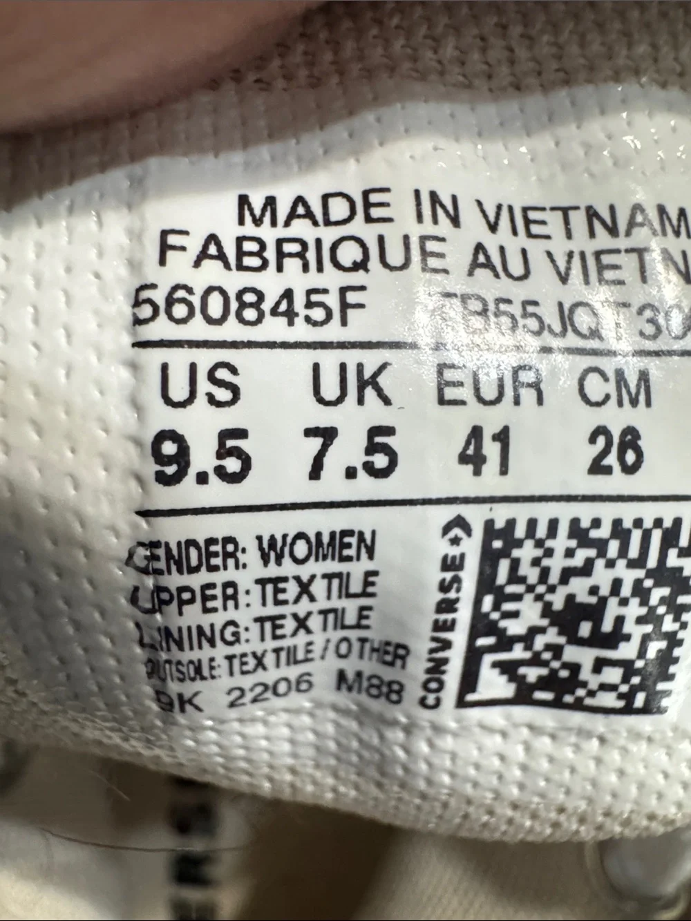 Converse Black and White High Top Sneakers - Picture 8 of 8